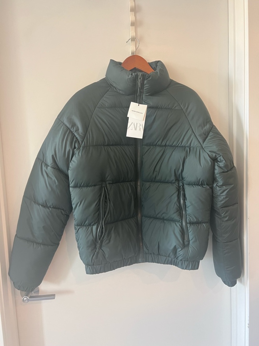 Zara Kids Green Puffer Jacket